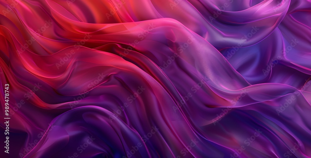 Obraz premium Abstract Purple and Red Gradient Silk Fabric Texture