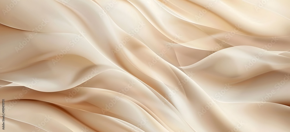 Fototapeta premium Abstract Beige Background with Wavy Texture
