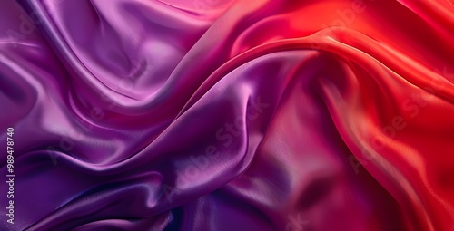 Abstract Purple Red Gradient Silk Fabric Texture