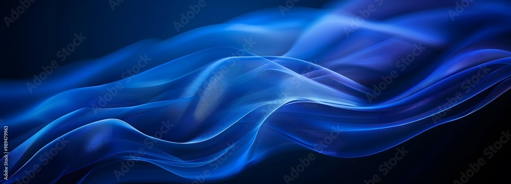 Abstract Blue Wavy Background with Blurred Lines Abstract Blue Wavy Background with Blurred Lines