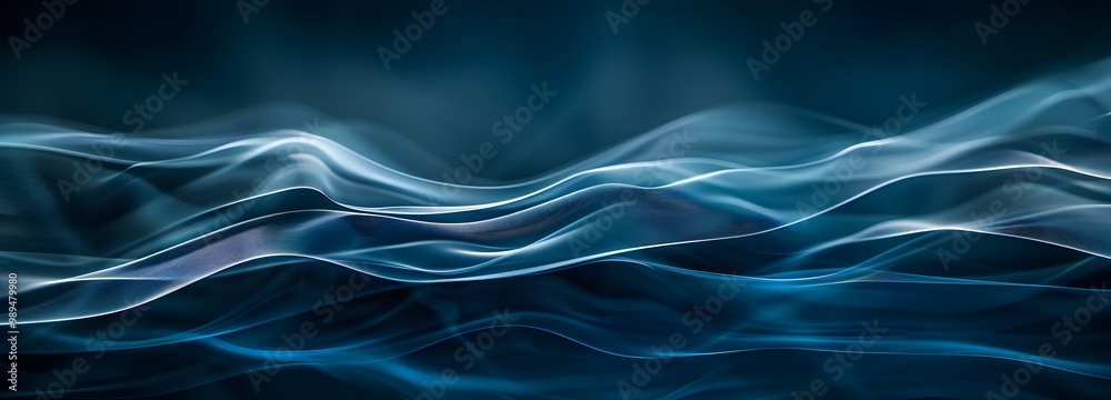 Abstract Blue Waves Minimalist Design Abstract Blue Waves Minimalist Design