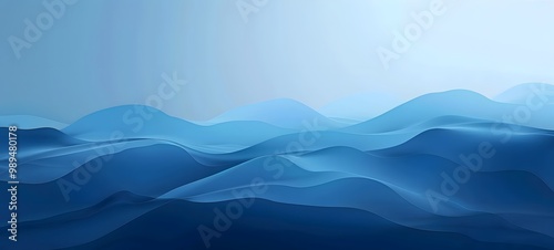 Abstract Blue Wave Background Minimalist Design