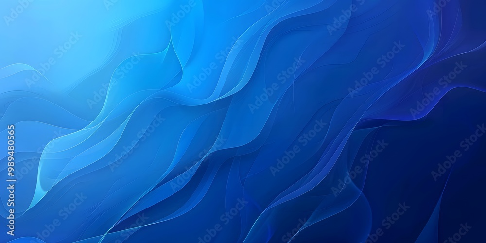 Obraz premium Abstract Blue Gradient Background with Waves