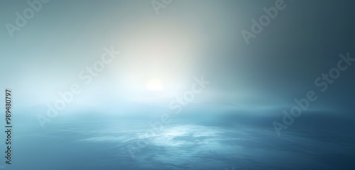 Abstract Blue Grey Gradient Background with Fog and Shadow