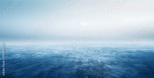 Minimalist Blue and Grey Gradient Background with Fog