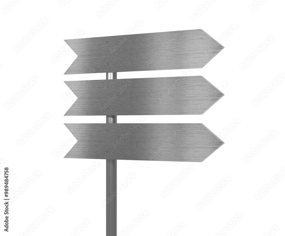 Obraz premium Metallic Signboard with Transparent Background