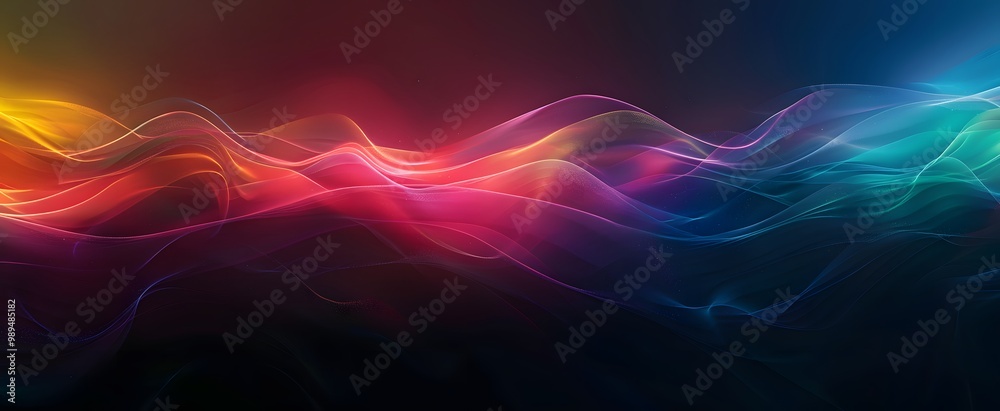Abstract Colorful Gradient Waves With Soft Glow Abstract Colorful Gradient Waves With Soft Glow