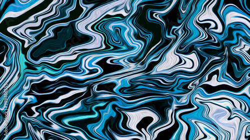 abstract melting ocean blue glass background