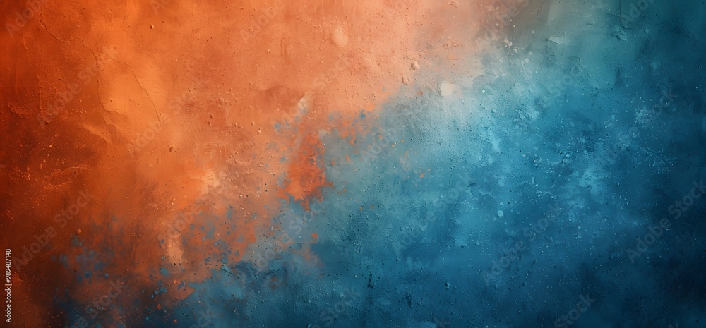 Fototapeta premium Abstract Orange Blue Grainy Gradient Background