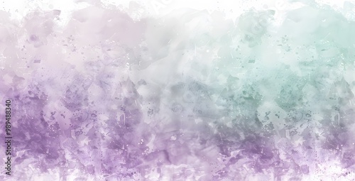 Abstract Watercolor Background with Pastel Purple and Green