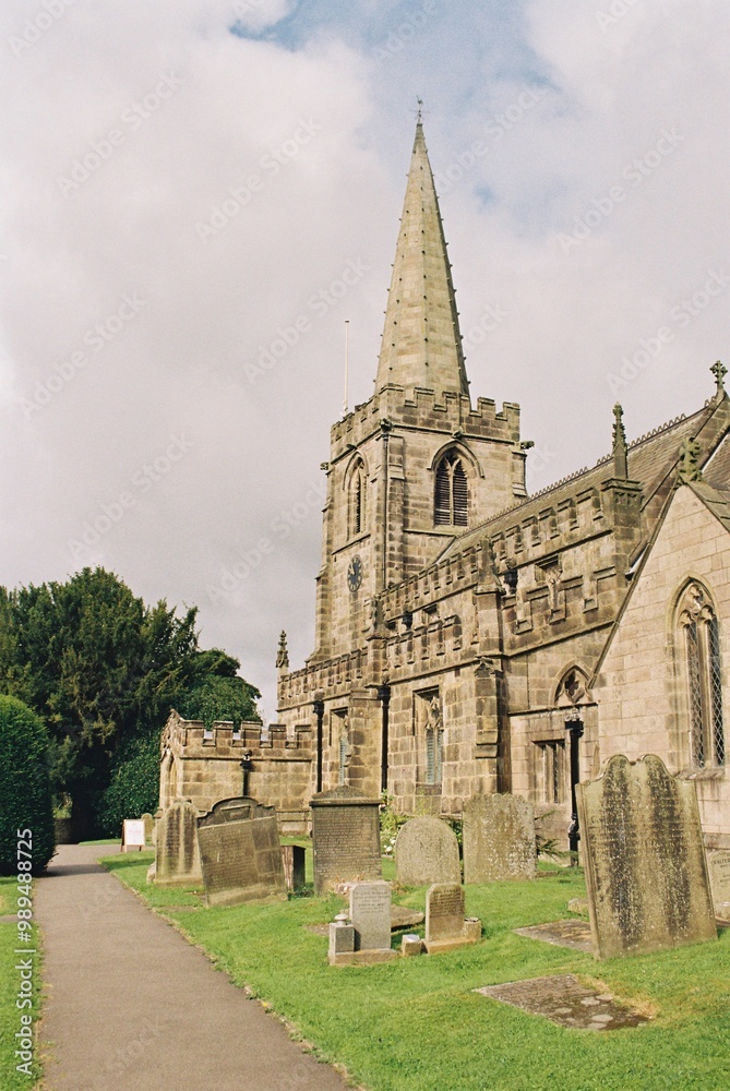 Obraz premium St Michael & All Angel's Church, Hathersage, Derbyshire.