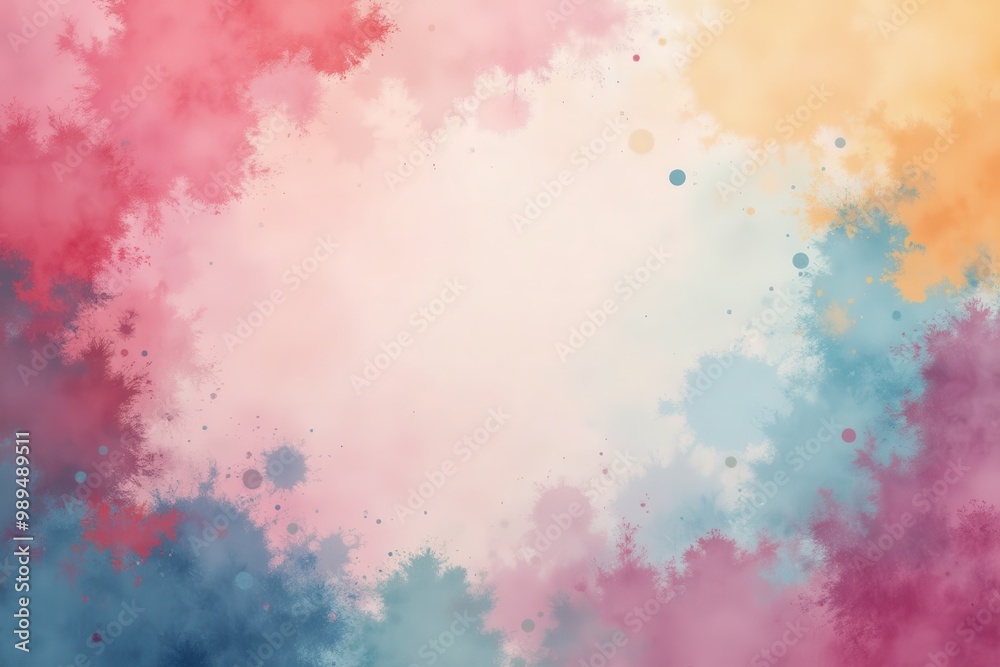 Abstract Watercolor Background with Pink, Blue, and Yellow Hues Abstract Watercolor Background with Pink, Blue, and Yellow Hues