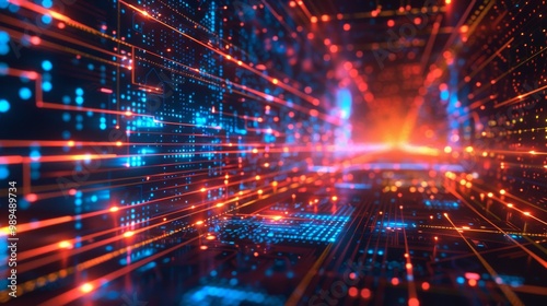 Futuristic Data Flow in a Digital Network