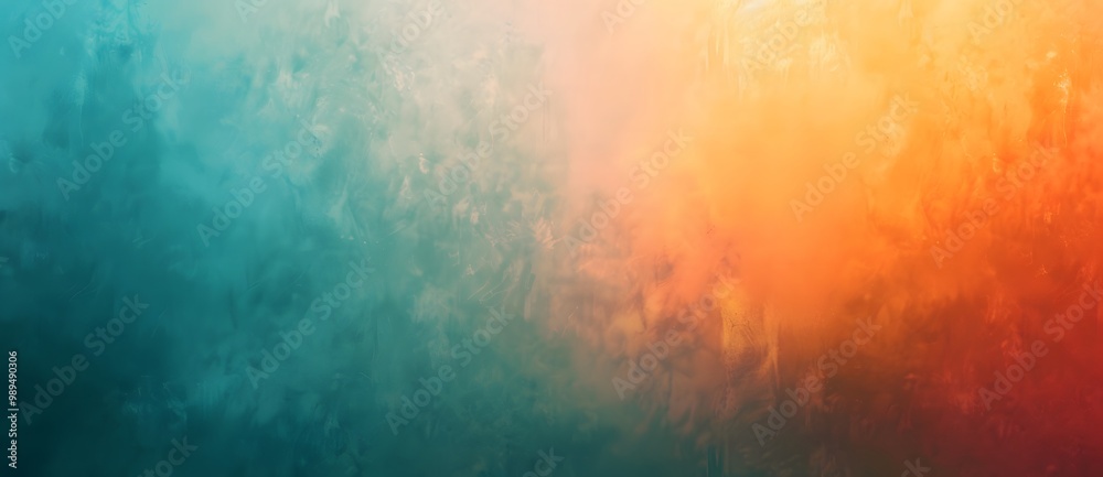 Abstract Teal Orange Gradient Background