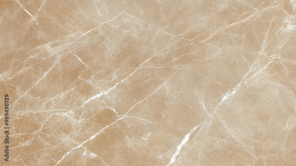 Fototapeta premium This is a smooth, light brown marble surface with a consistent look. It's made of large, flat tiles that measure 600mm by 1200mm.