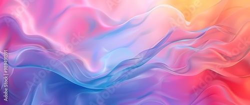 Abstract Colorful Wavy Gradient Background