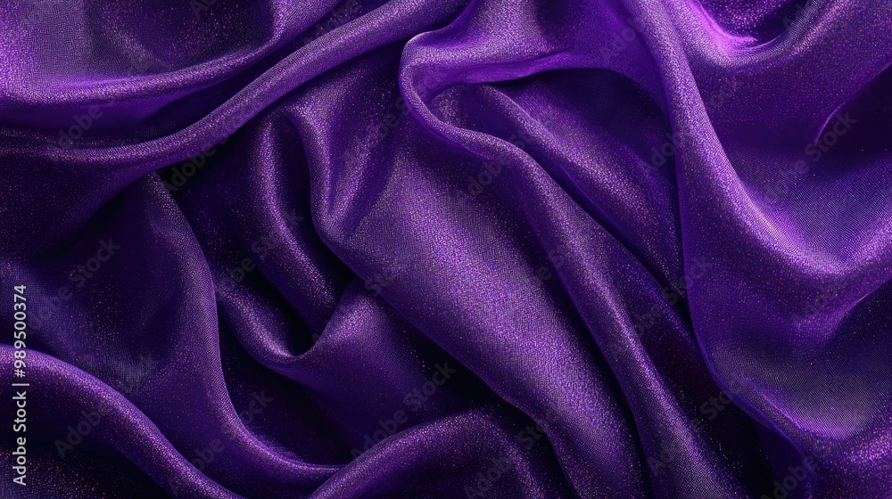 Vibrant background featuring draped saturated purple fabric intertwined with silver lurex thread Ideal for crafting stylish clothing this shiny textile texture evokes a fashionable aesthetic Vibrant background featuring draped saturated purple fabric intertwined with silver lurex thread Ideal for crafting stylish clothing this shiny textile texture evokes a fashionable aesthetic