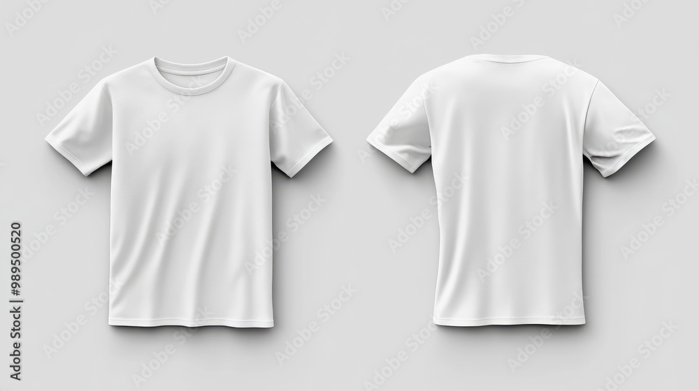 White t shirt design template on a light background White t shirt design template on a light background