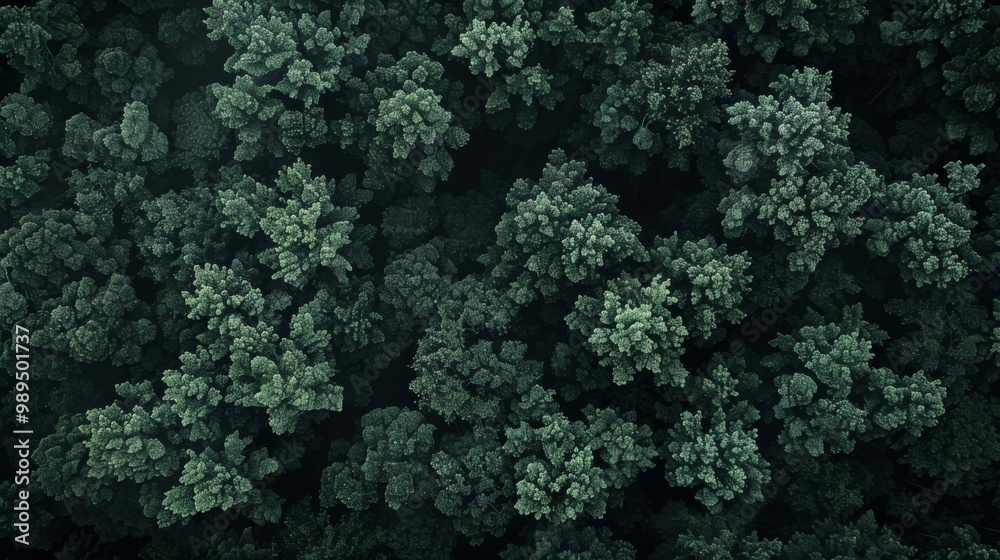 Fototapeta premium Forest landscape pattern background top view generated by ai