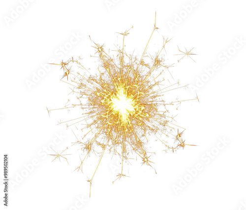 Birthday Sparks Firework on transparent background