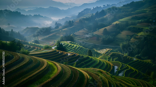 rice terraces in island