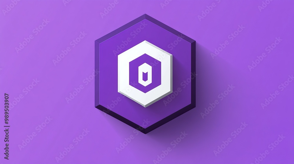 A reserved icon with a long shadow, shown as a white symbol inside a purple hexagon for visual contrast A reserved icon with a long shadow, shown as a white symbol inside a purple hexagon for visual contrast