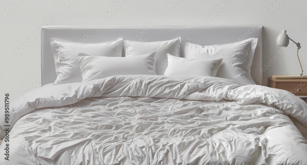 Top View of a Bed Isolated on White Background Top View of a Bed Isolated on White Background