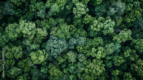 Forest landscape pattern background top view generated by ai