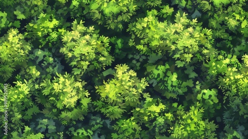 Forest landscape pattern background top view generated by ai