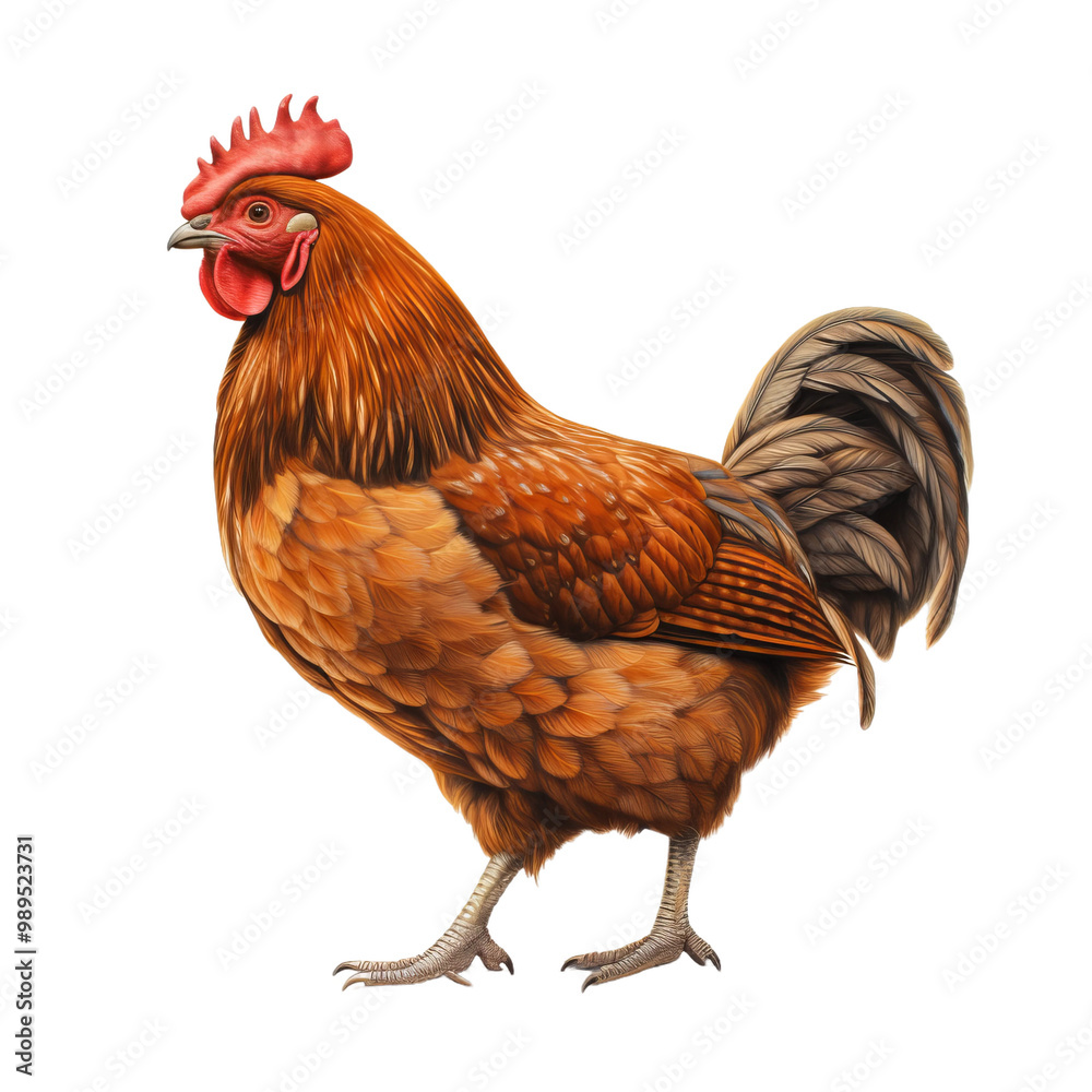 Fototapeta premium rooster isolated on white background
