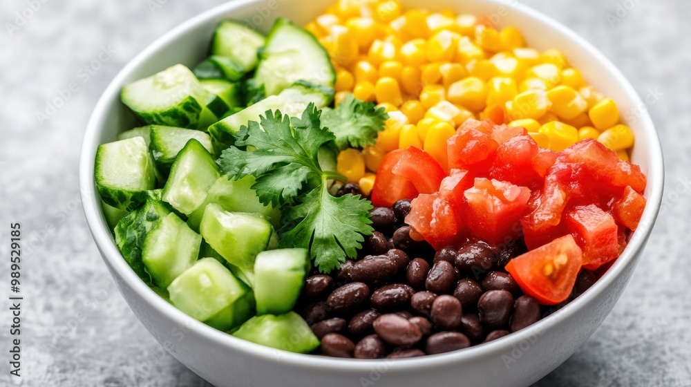 Fresh and Colorful Vegetable Salad Bowl Fresh and Colorful Vegetable Salad Bowl