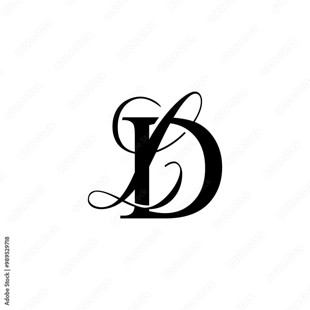 initial letter d with L script logo initial letter d with L script logo