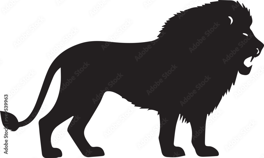 Obraz premium Lion silhouette vector EPS