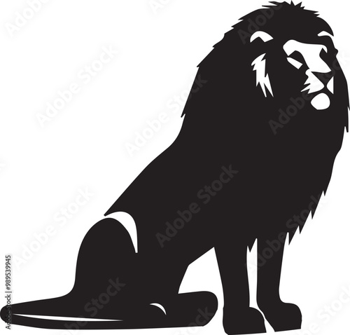Lion  silhouette vector EPS