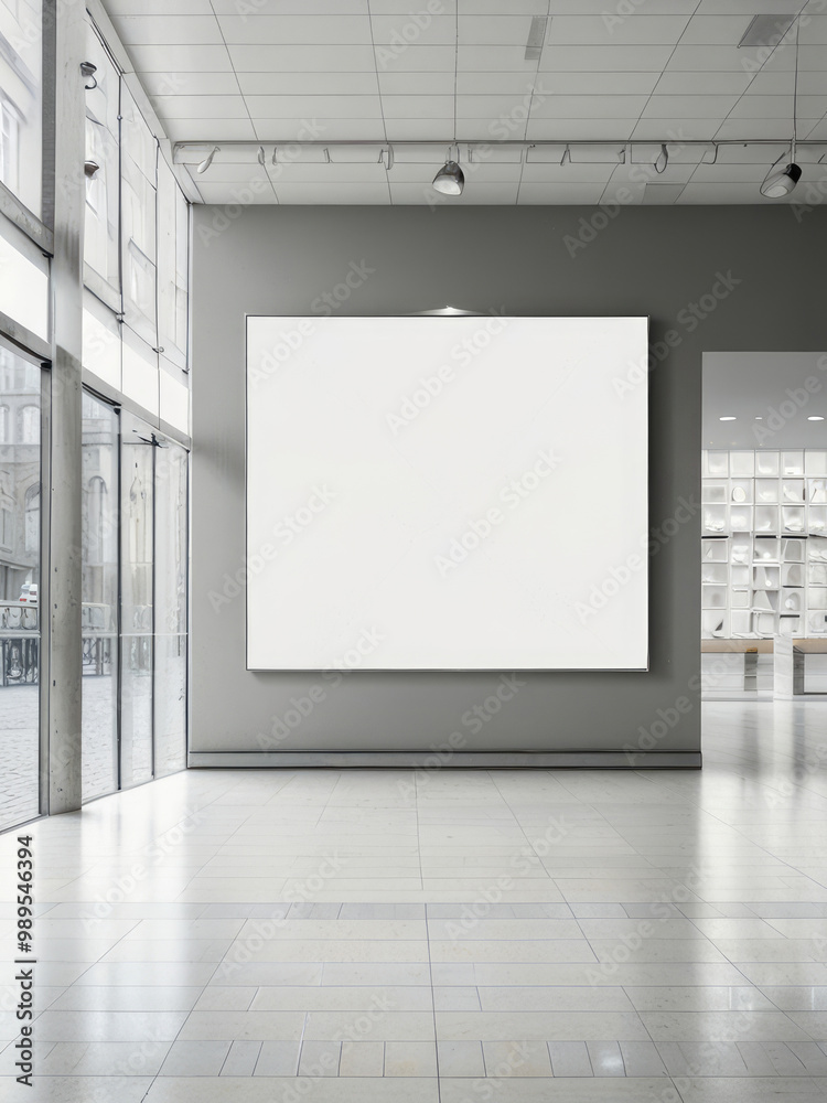 Blank billboard mockup. Advertisement board in the modern store. Blank billboard mockup. Advertisement board in the modern store.