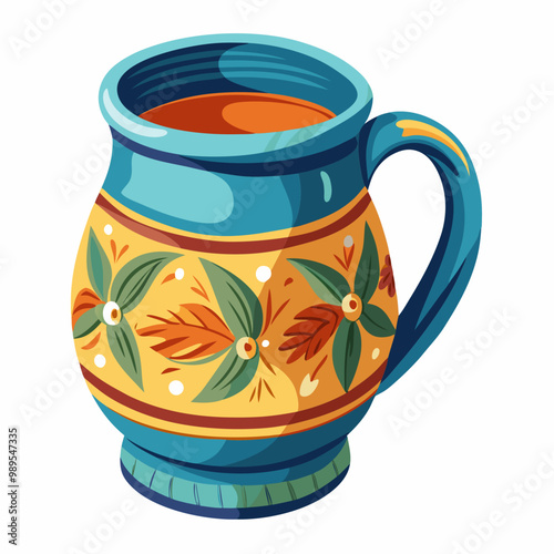 hand painted ceramic mug