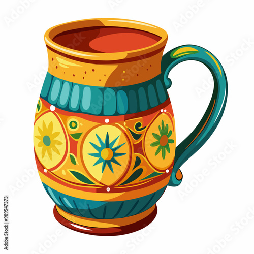 hand painted ceramic mug