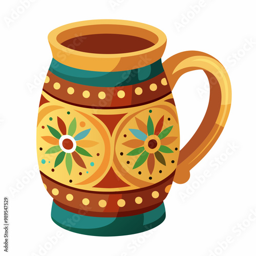 hand painted ceramic mug