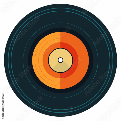 vinyl record with label