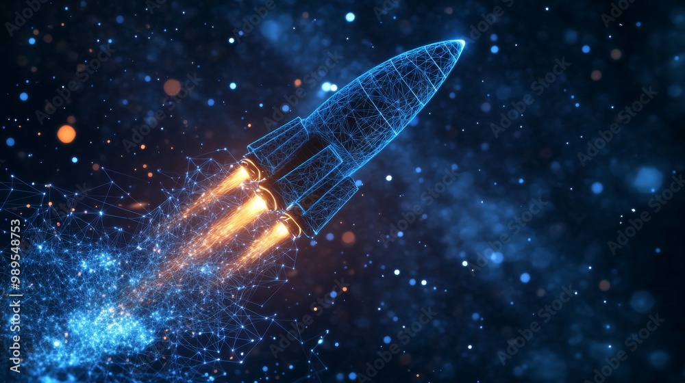 Futuristic Rocket Launch: A Digital Art Exploration of Space Travel Futuristic Rocket Launch: A Digital Art Exploration of Space Travel