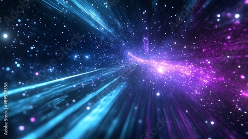 Cosmic Light: Abstract Galaxy Background