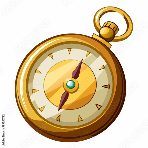 vintage clock isolated on white
