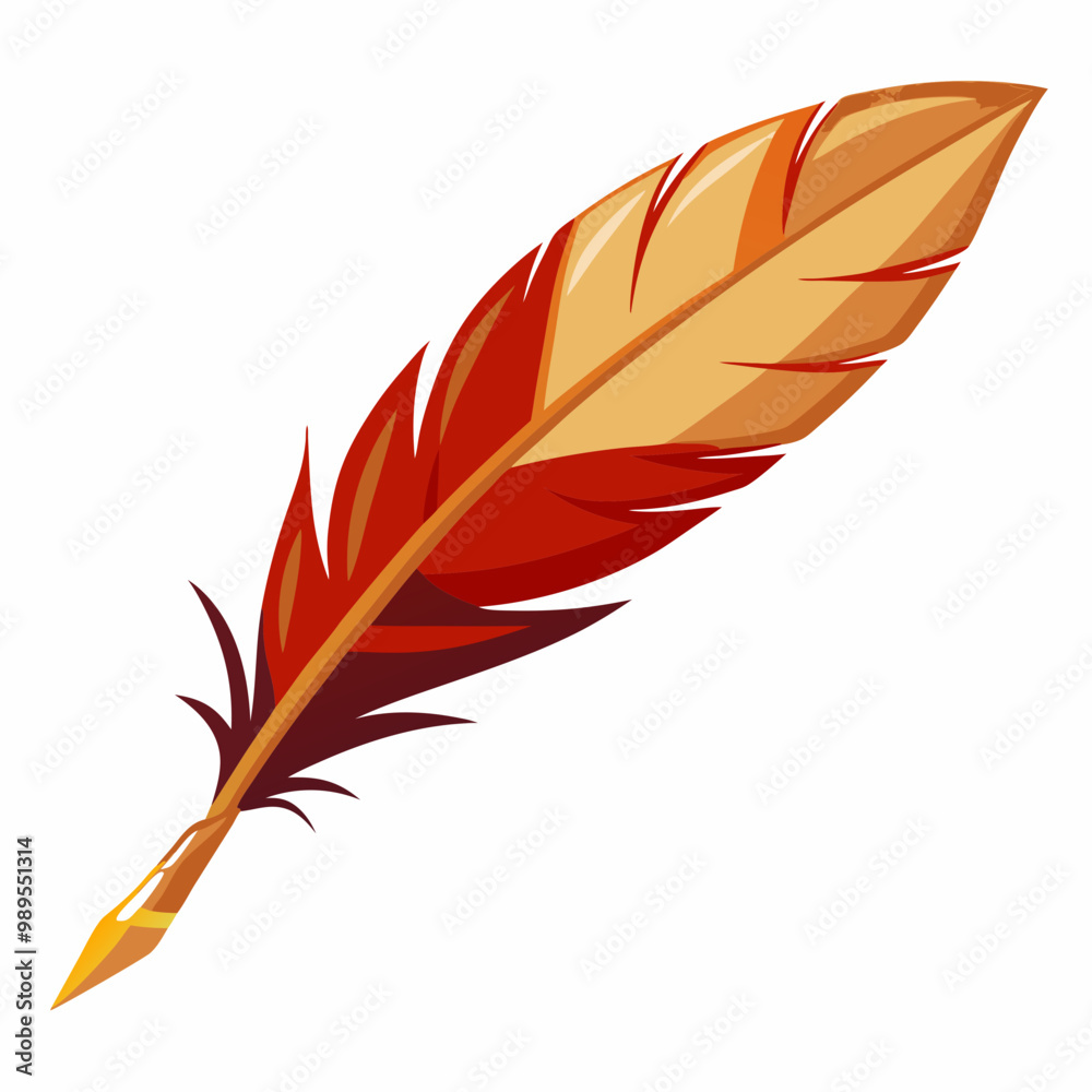feathered quill resting on a fully white