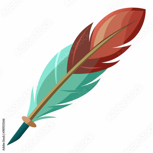 feathered quill resting on a fully white