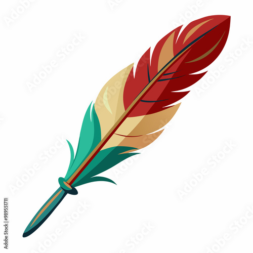 feathered quill resting on a fully white