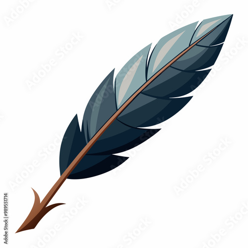 feathered quill resting on a fully white