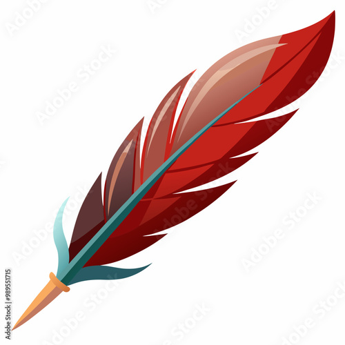 feathered quill resting on a fully white