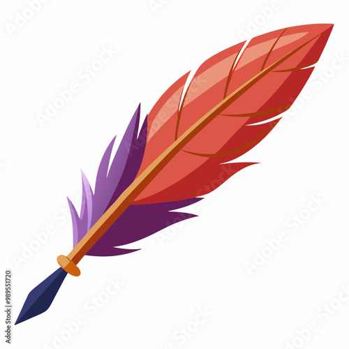feathered quill resting on a fully white