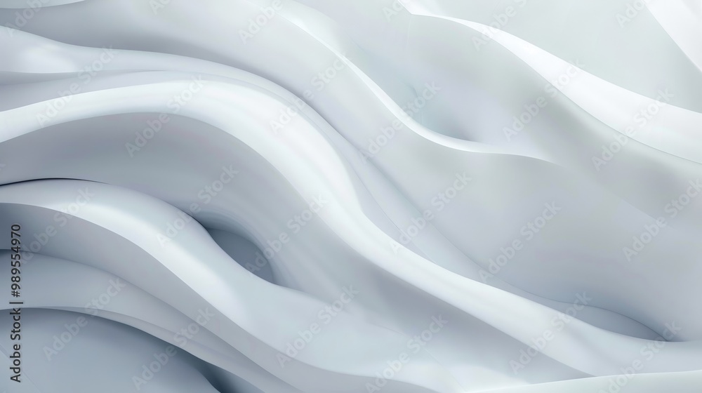 White abstract background with waves. Creative Architectural Concept White abstract background with waves. Creative Architectural Concept