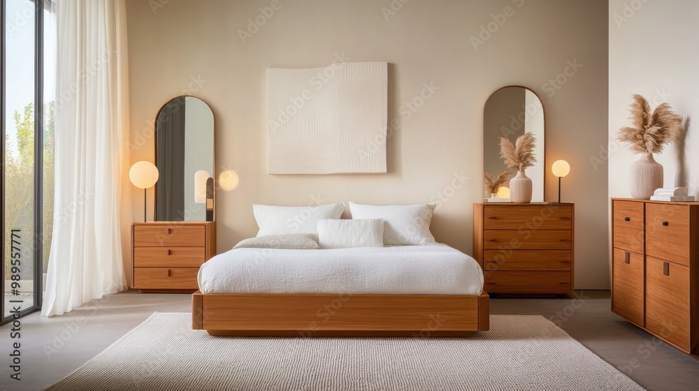 Modern Minimalist Bedroom with Natural Light and Decor Modern Minimalist Bedroom with Natural Light and Decor